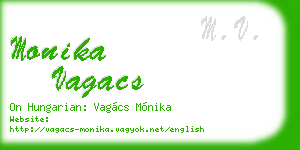 monika vagacs business card